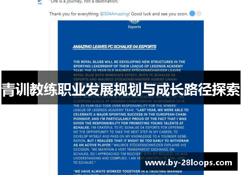 青训教练职业发展规划与成长路径探索